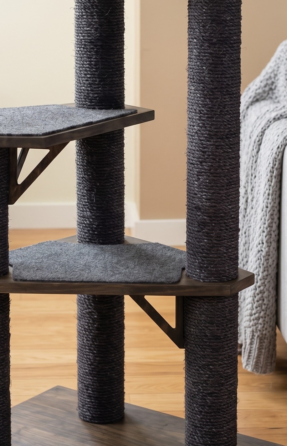Charcoal Perch Tower — material detail